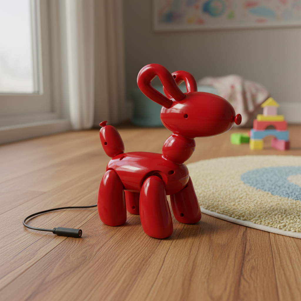 Switch-Adapted Walking Balloon Dog in a stunning setting